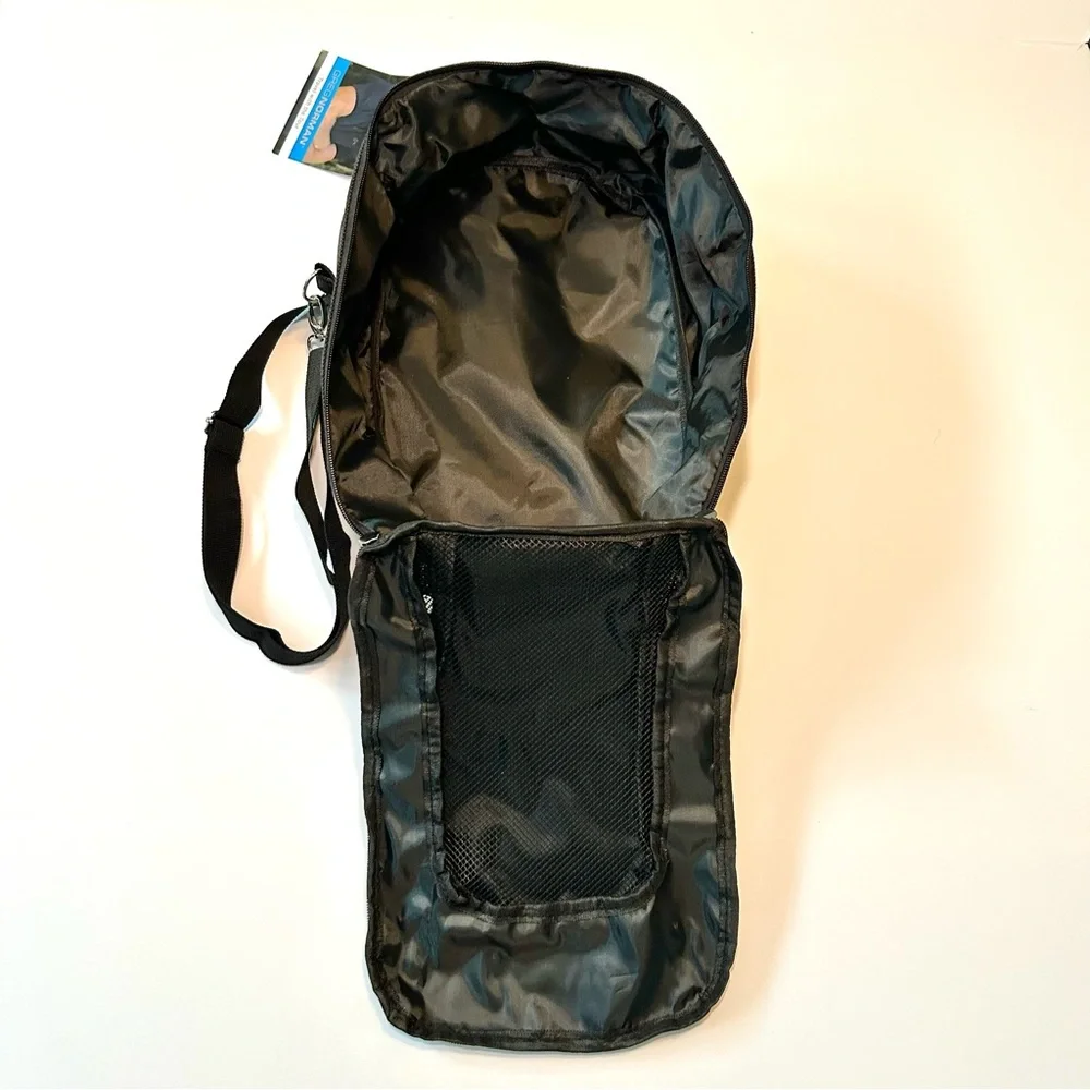Greg Norman Collection Black Men's Travel Golf Shoe Bag with Shoulder Strap NEW